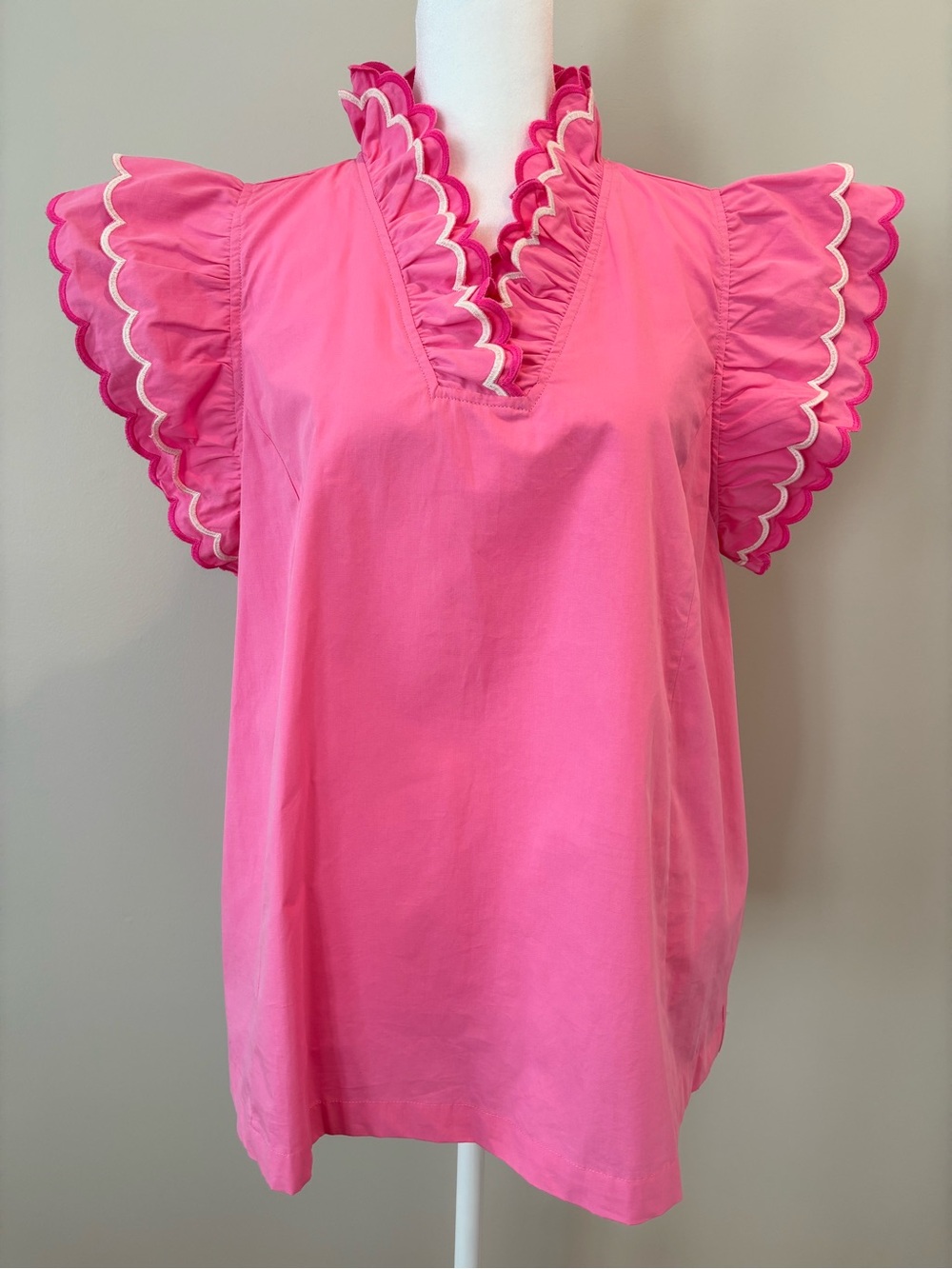Umgee NWT Ruffled Pink Top Cute and Feminine Womens Small